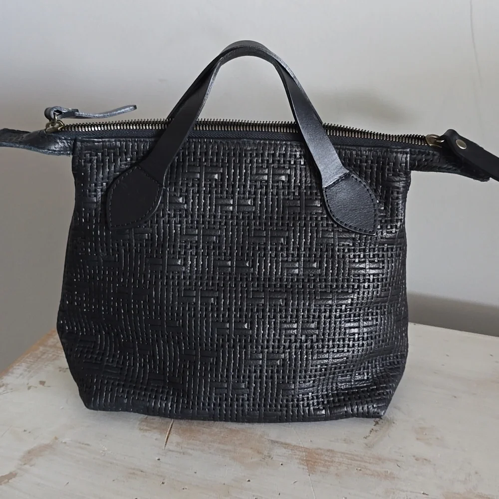 Parker Thach Small Charlie In Leather Black Basketweave - Picture 7 of 15